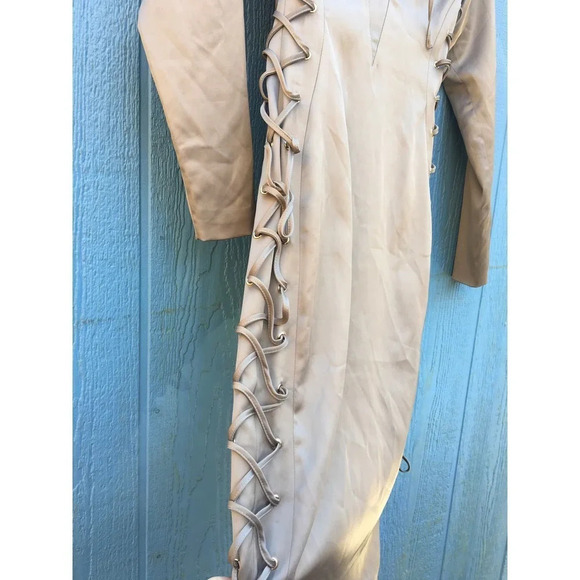 House of CB London Women's Size XS Green Makara Satin Dress - Picture 5 of 7